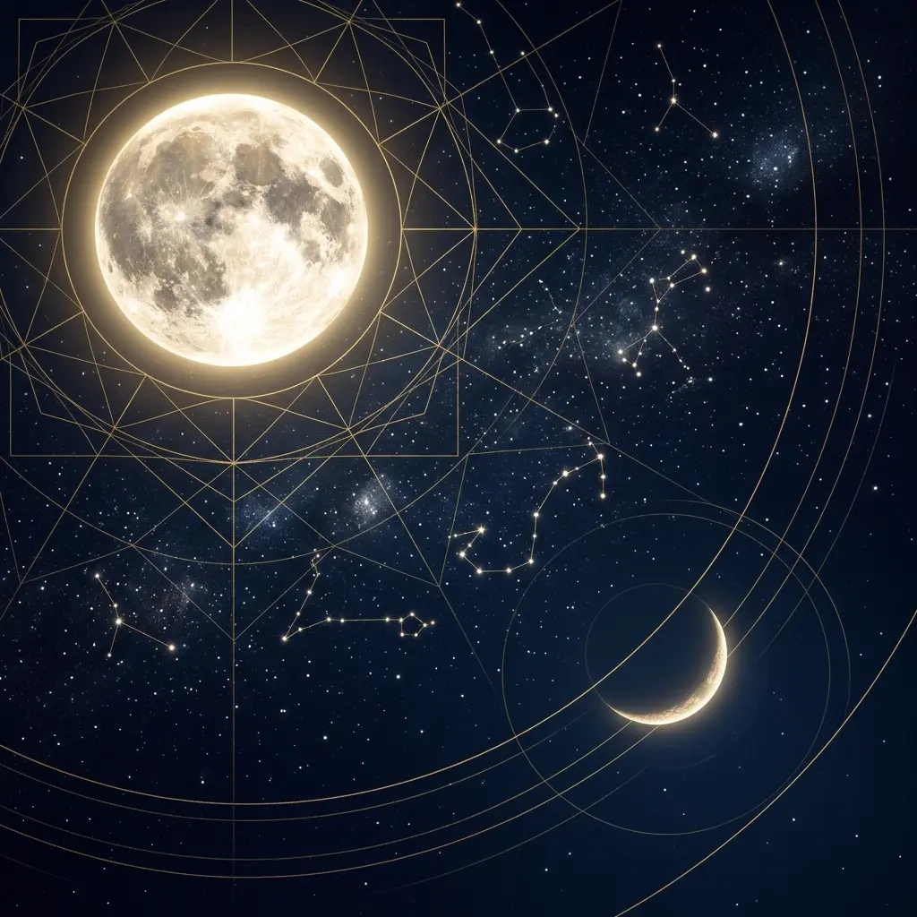 Chandrashtama Today - Celestial Moon Calendar Background